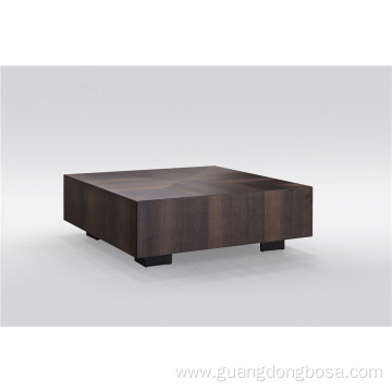 Square coffee table with storage